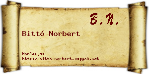 Bittó Norbert névjegykártya