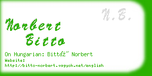 norbert bitto business card